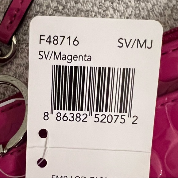 Coach SV/Magenta CC Wristlet Pink F48716 - Picture 14 of 14